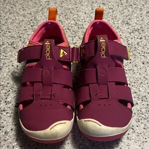 Plae Kids Magenta and Orange Sneakers
